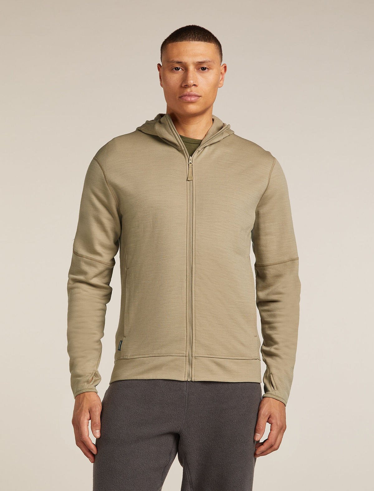 Men's Merino 360 Realfleece™ Elemental Long Sleeve Zip Hoodie Flagstone - 1