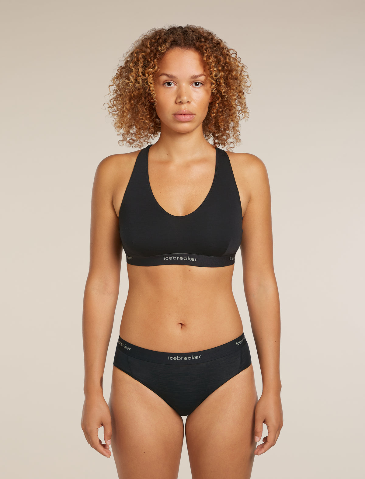 Women's Merino Blend 125 Cool-Lite™ Sprite Racerback Bra Black - 1