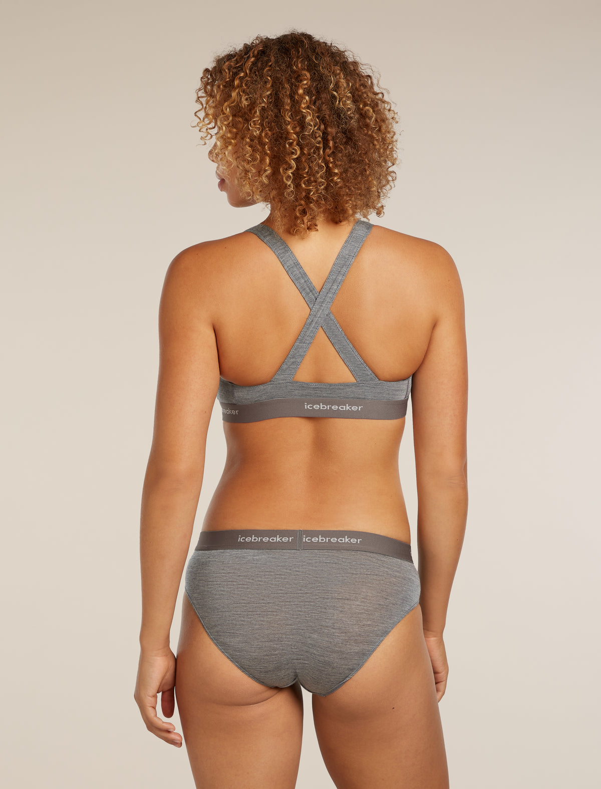 Women's Merino Blend 125 Cool-Lite™ Sprite Racerback Bra Gritstone Heather - 2