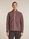 Women's Merino Blend 960 RealFleece™ High Pile Long Sleeve Zip Jacket Summit Dk Hthr/Blush - 1