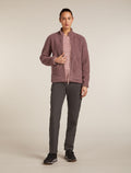 Women's Merino Blend 960 RealFleece™ High Pile Long Sleeve Zip Jacket Summit Dk Hthr/Blush - 3