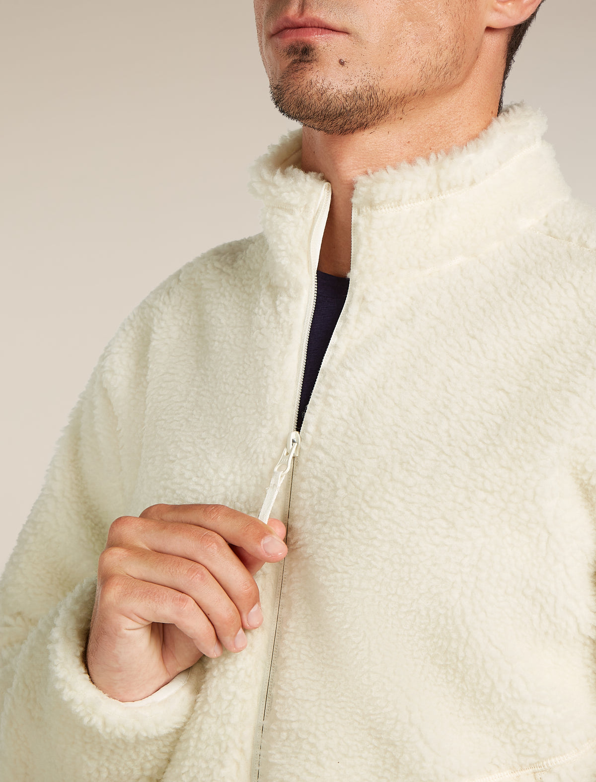 Men's Merino Blend 960 RealFleece™ High Pile Long Sleeve Zip Jacket Undyed - 7