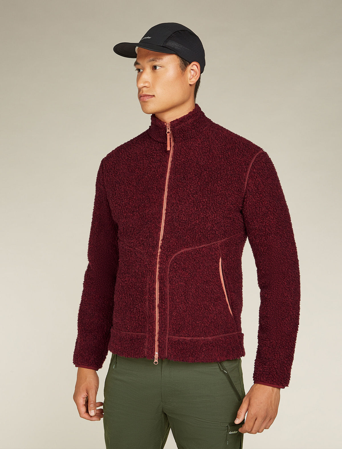 Men's Merino Blend 960 RealFleece™ High Pile Long Sleeve Zip Jacket Port Heather - 1