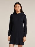 Women's Merino Blend 200 Crush Long Sleeve Dress Black - 1