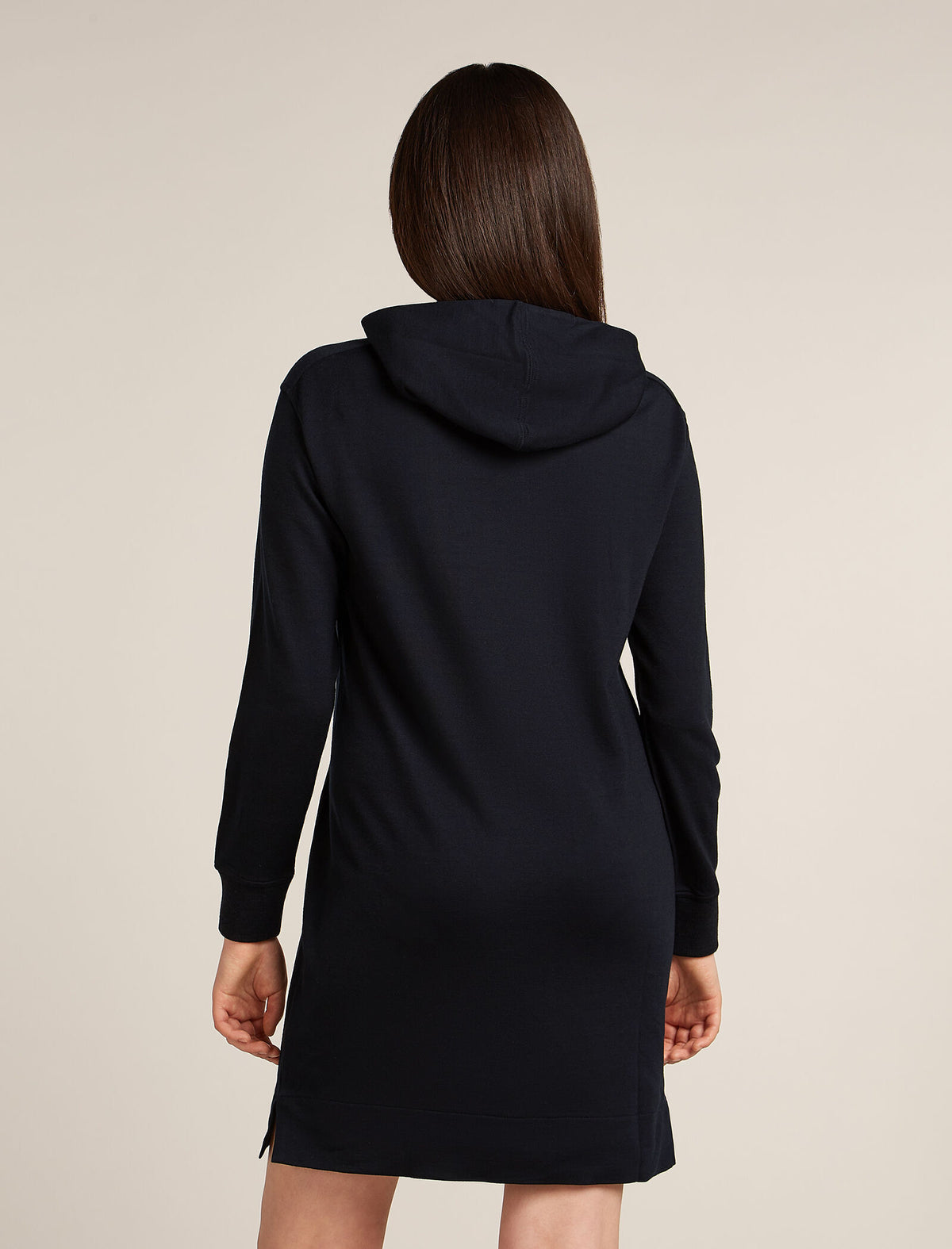 Women's Merino Blend 200 Crush Long Sleeve Dress Black - 2