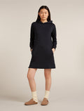 Women's Merino Blend 200 Crush Long Sleeve Dress Black - 3