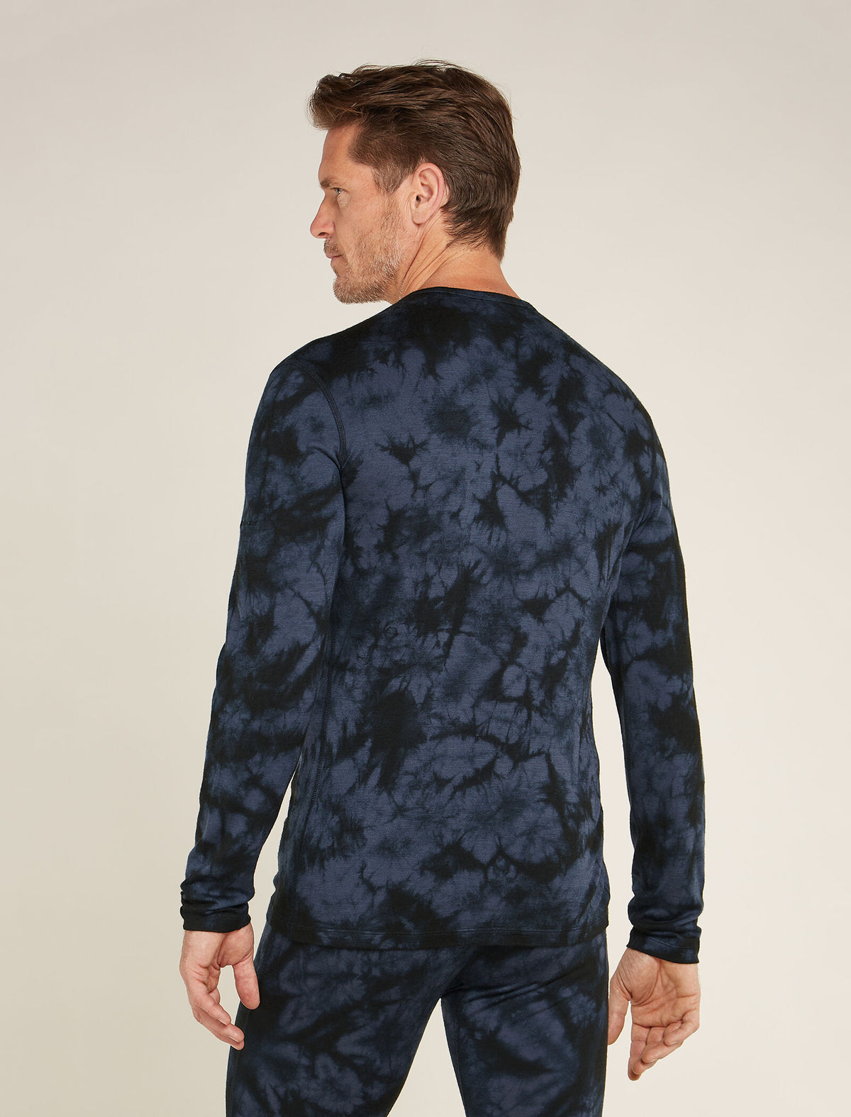 Men's Merino 200 Oasis Long Sleeve Crewe Thermal Top Cloud Dye  - 2