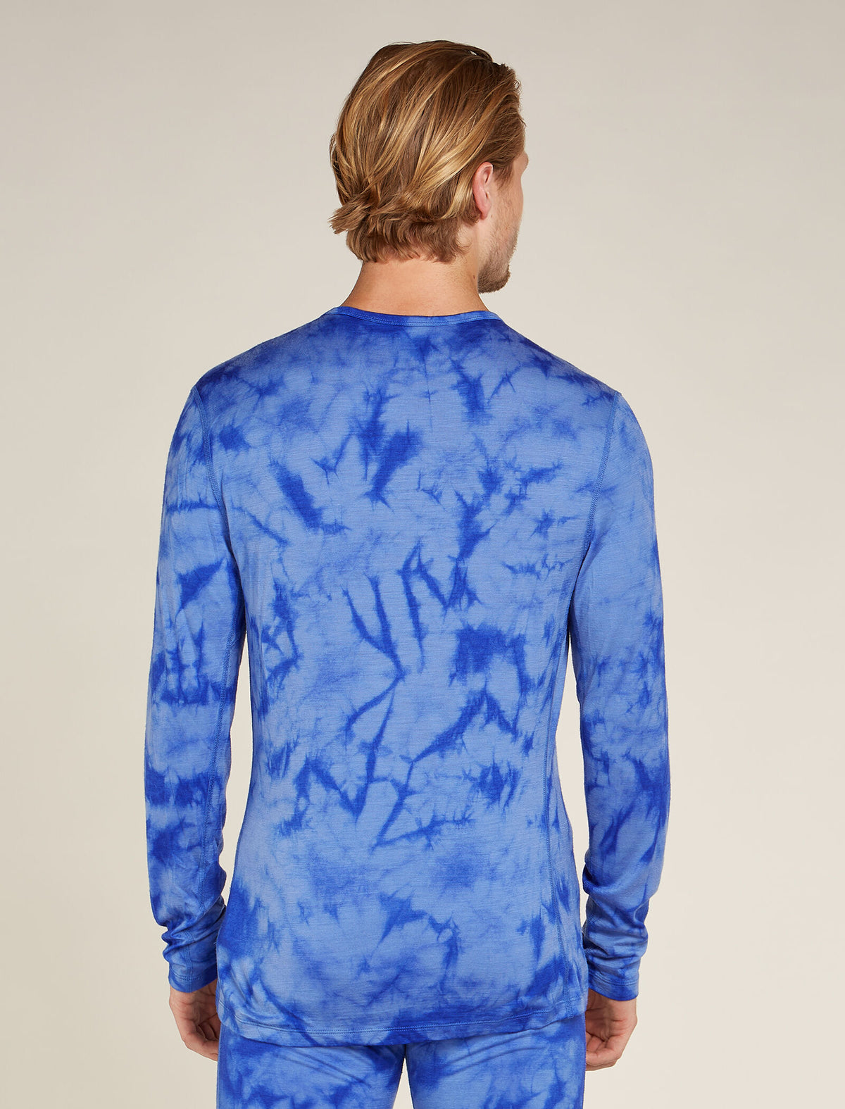 Men's Merino 200 Oasis Long Sleeve Crewe Thermal Top Cloud Dye  - 2