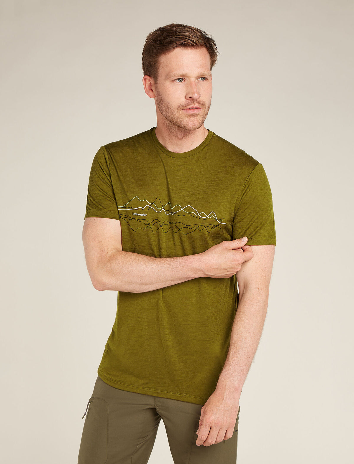 Men's Merino 150 Tech Lite Short Sleeve T-Shirt Icebreaker Algae - 1