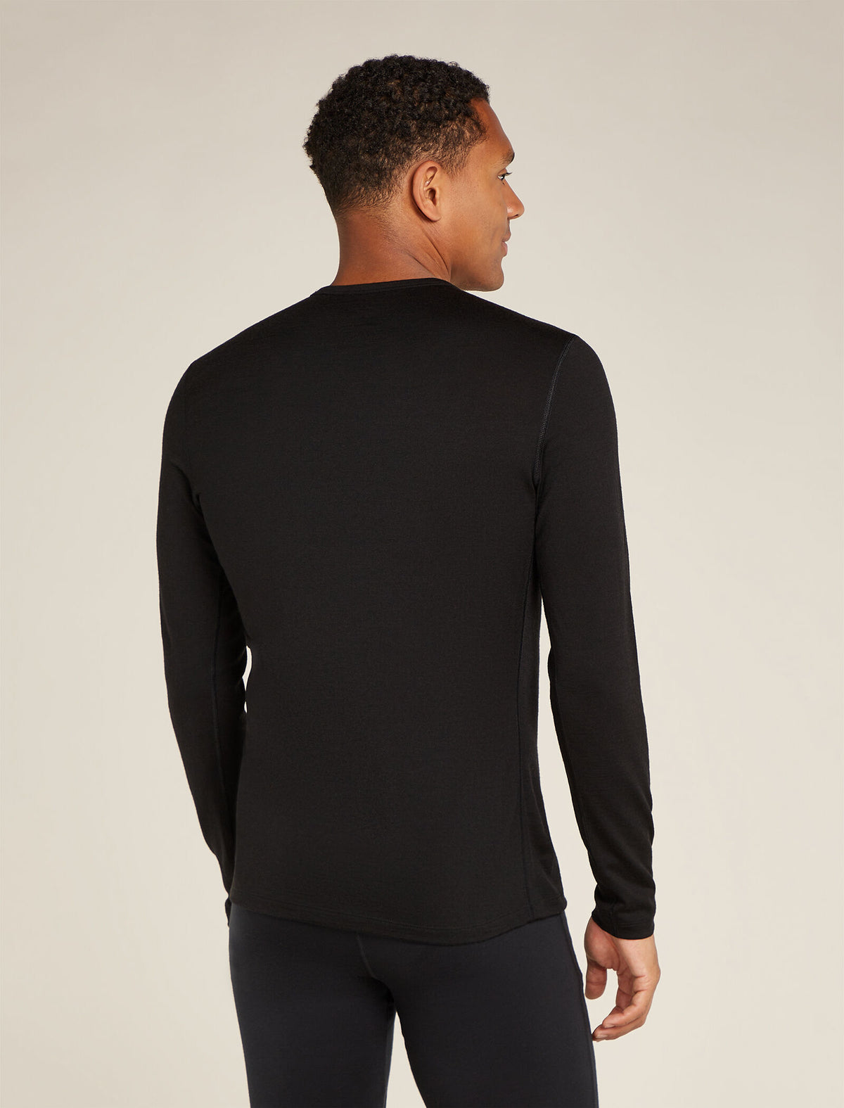 Men's Merino 200 Oasis Long Sleeve Crewe Thermal Top Ruapehu Round  - 2