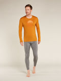 Men's Merino 200 Oasis Long Sleeve Crewe Thermal Top Ruapehu Round  - 3