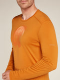 Men's Merino 200 Oasis Long Sleeve Crewe Thermal Top Ruapehu Round  - 5