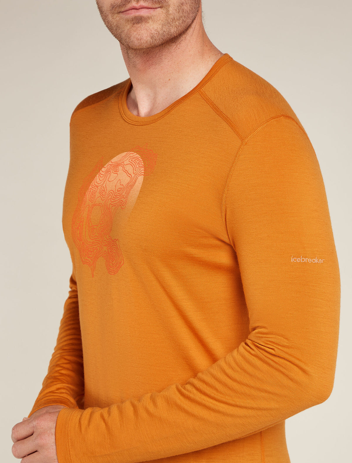 Men's Merino 200 Oasis Long Sleeve Crewe Thermal Top Ruapehu Round  - 5
