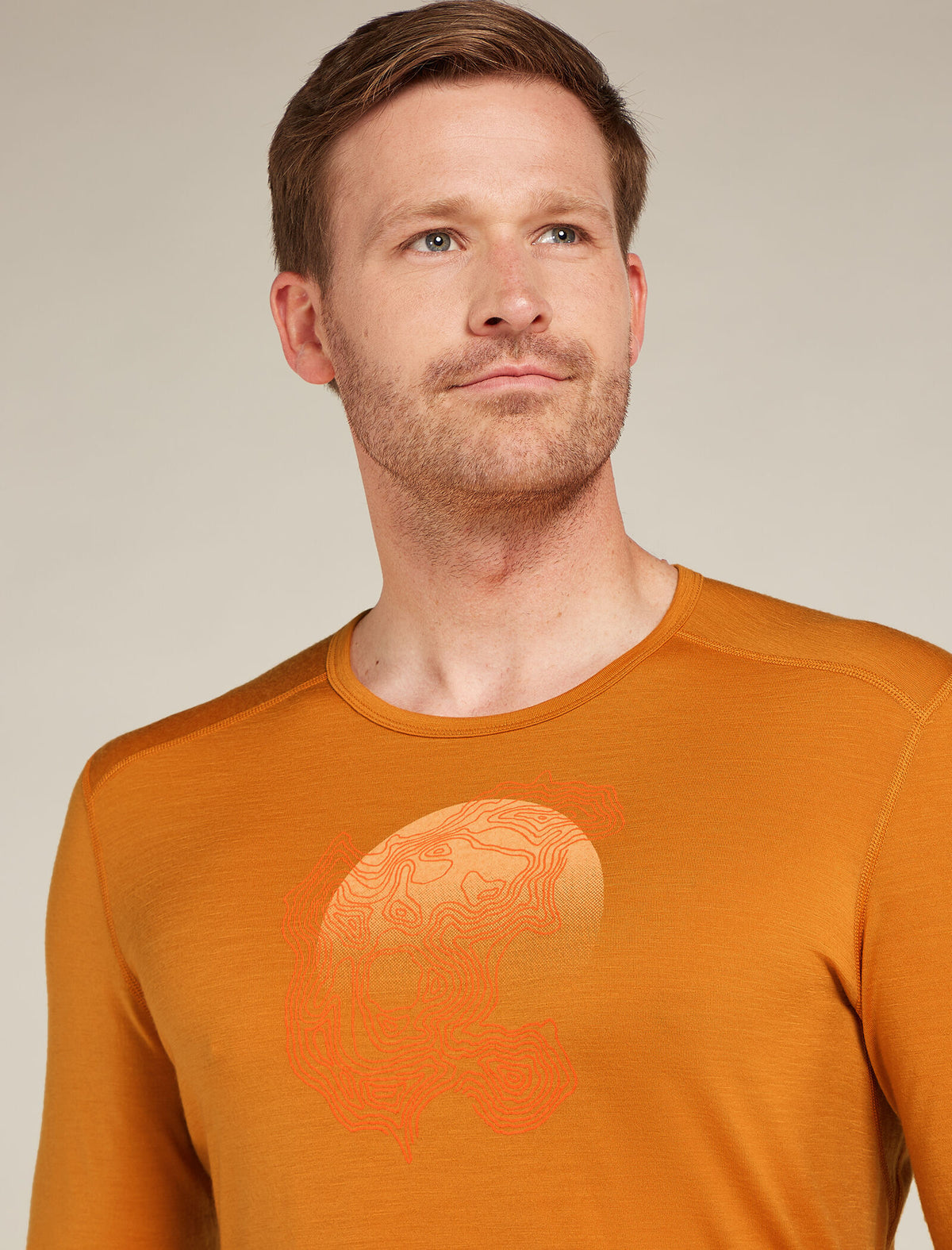 Men's Merino 200 Oasis Long Sleeve Crewe Thermal Top Ruapehu Round  - 6