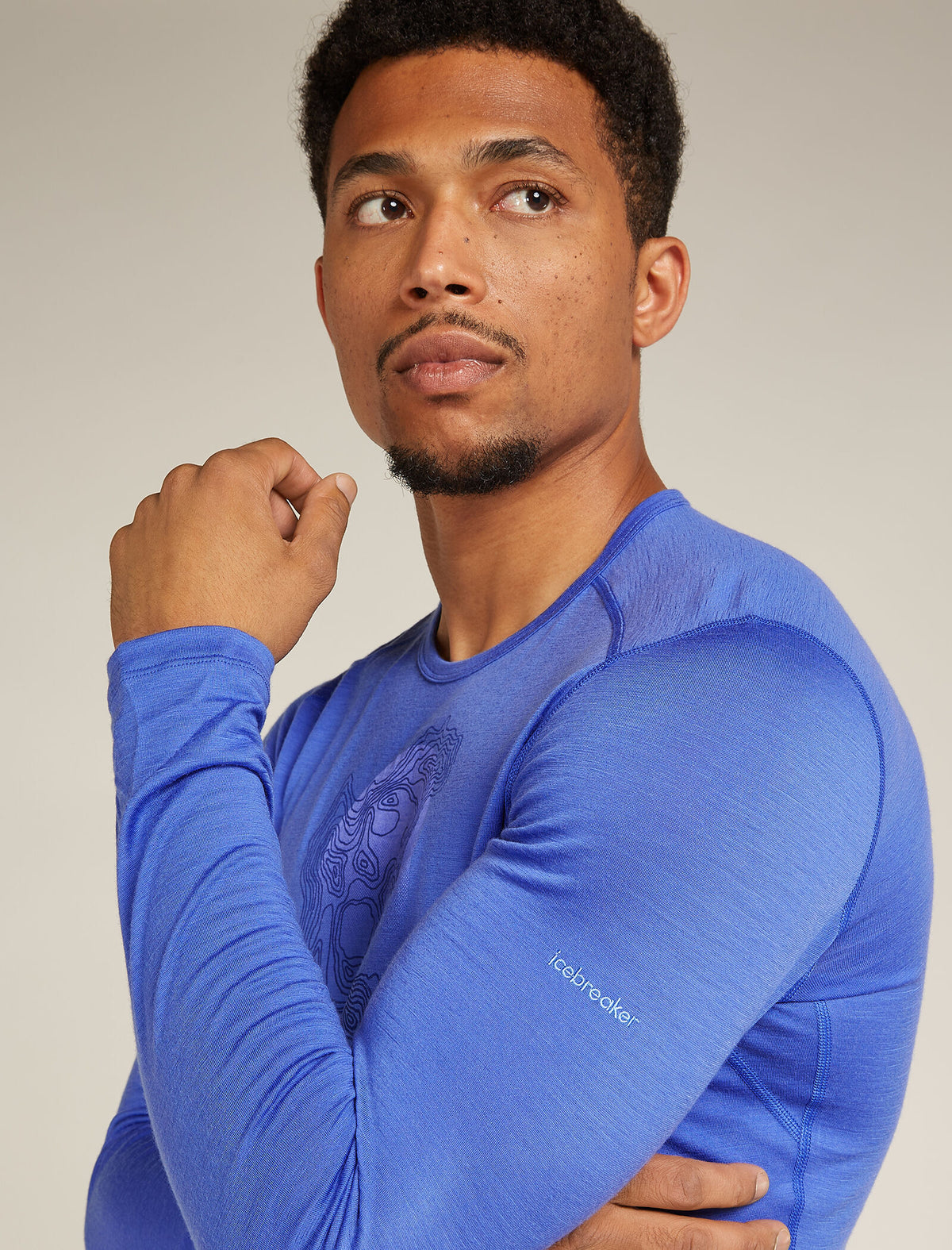 Men's Merino 200 Oasis Long Sleeve Crewe Thermal Top Ruapehu Round  - 5