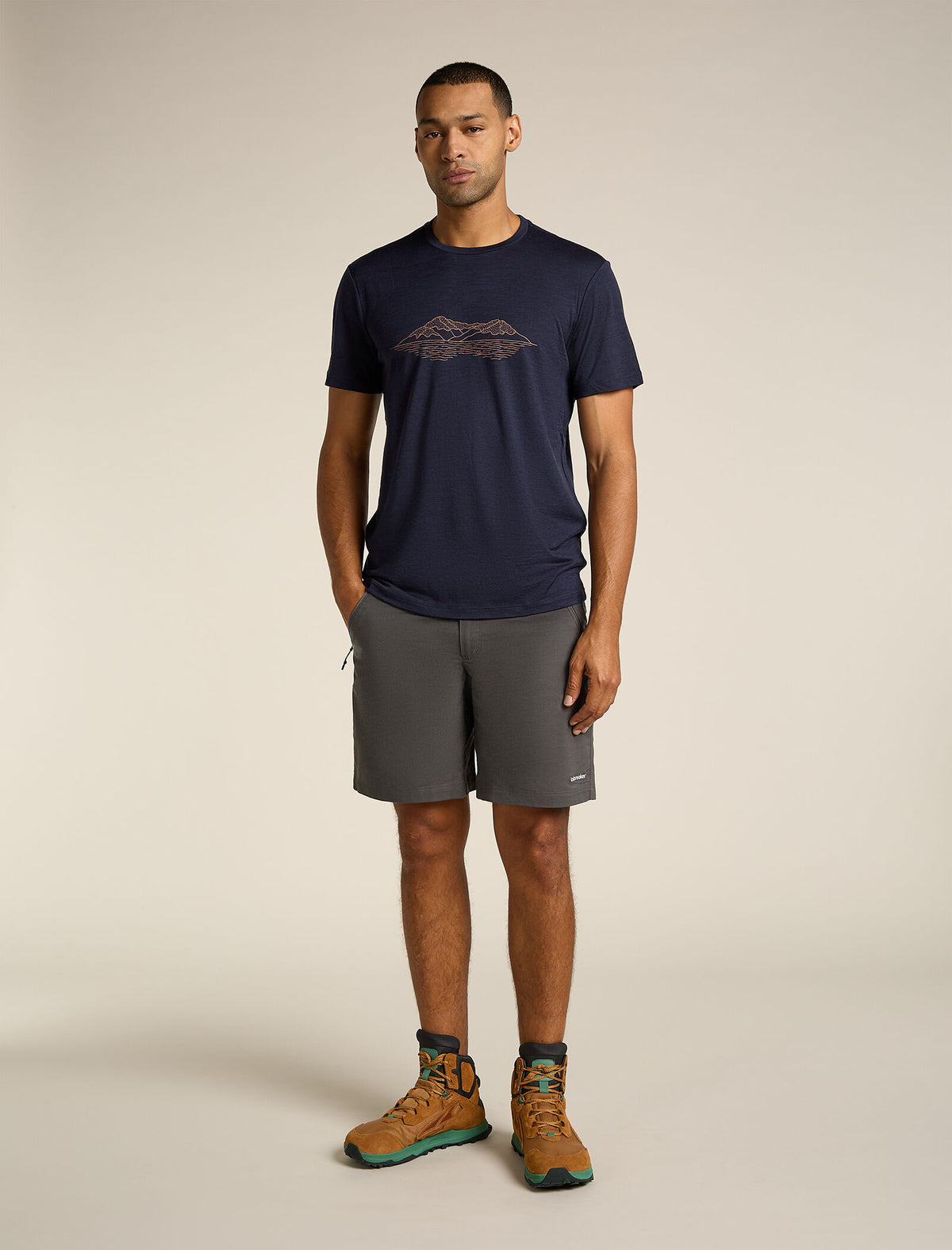 Men's Merino 150 Tech Lite Short Sleeve T-Shirt Pukaki Reflected  - 3