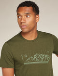 Men's Merino Blend Central Classic Short Sleeve T-Shirt Alps 3D  - 5