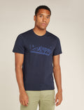 Men's Merino Blend Central Classic Short Sleeve T-Shirt Alps 3D  - 1