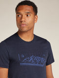 Men's Merino Blend Central Classic Short Sleeve T-Shirt Alps 3D  - 5