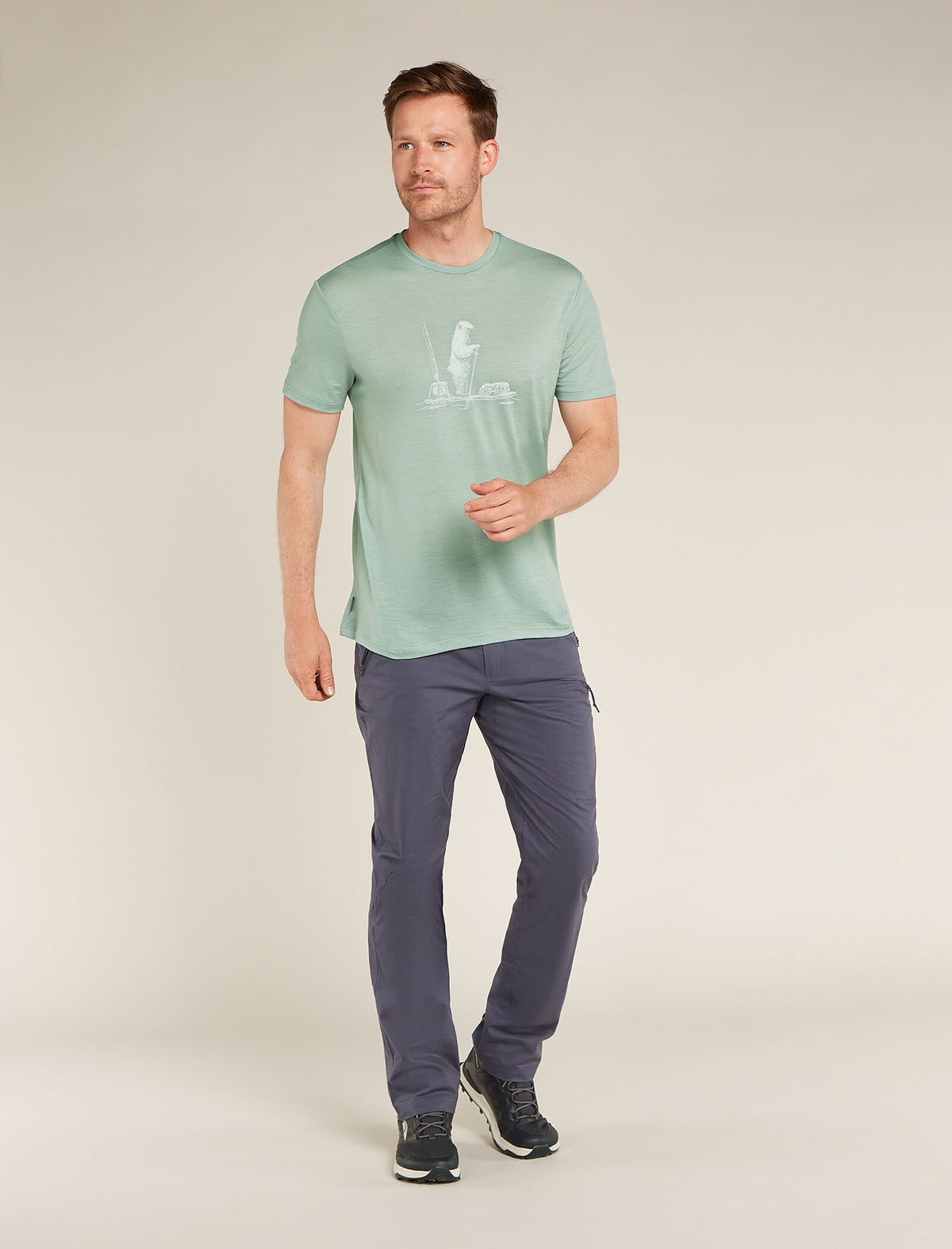 Men's Merino 150 Tech Lite Short Sleeve T-Shirt Polar Paddle Moss - 5