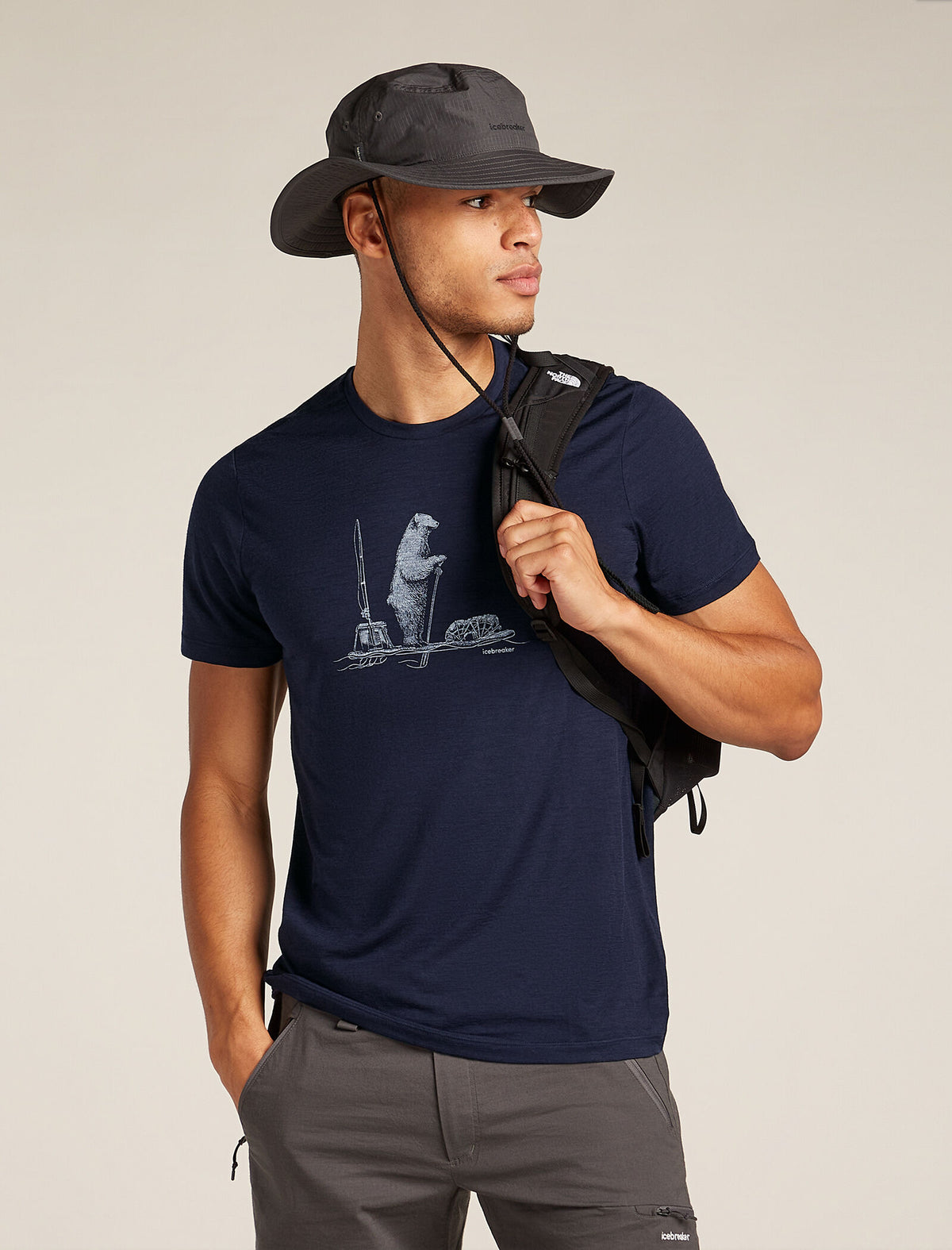 Men's Merino 150 Tech Lite Short Sleeve T-Shirt Polar Paddle  - 4
