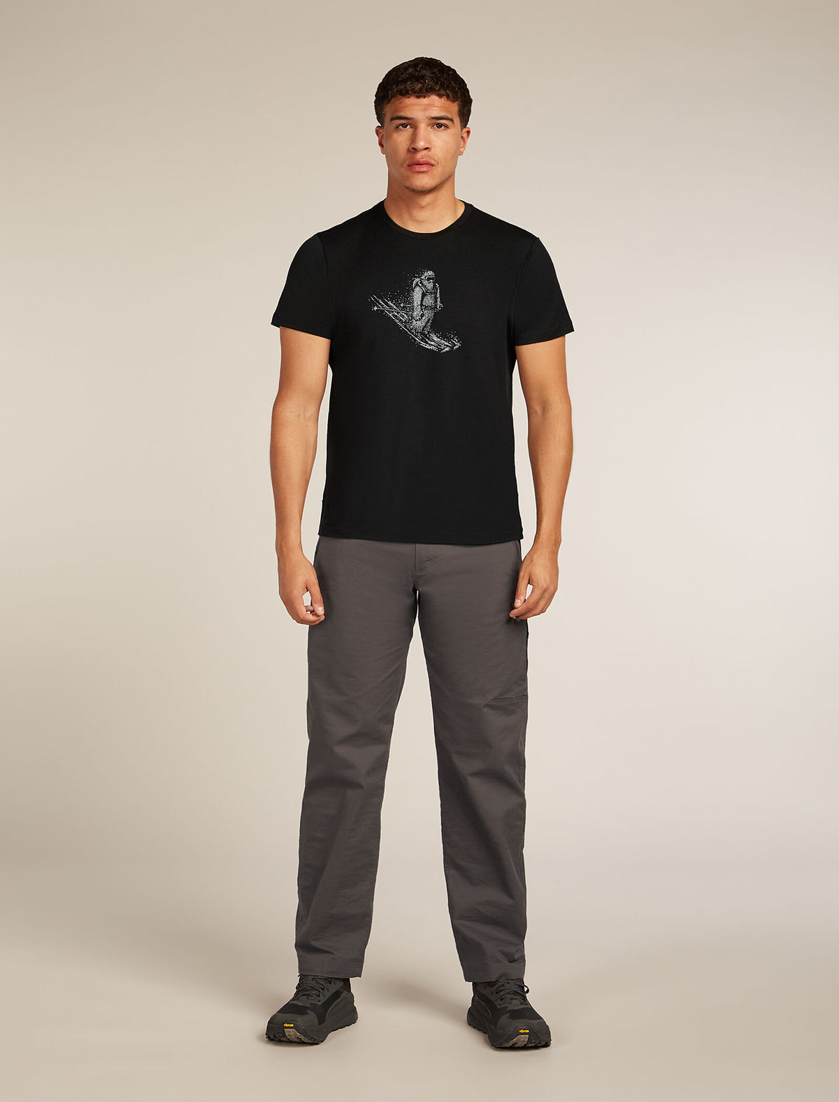 Men's Merino 150 Tech Lite Short Sleeve T-Shirt Skiing Yeti Black - 3