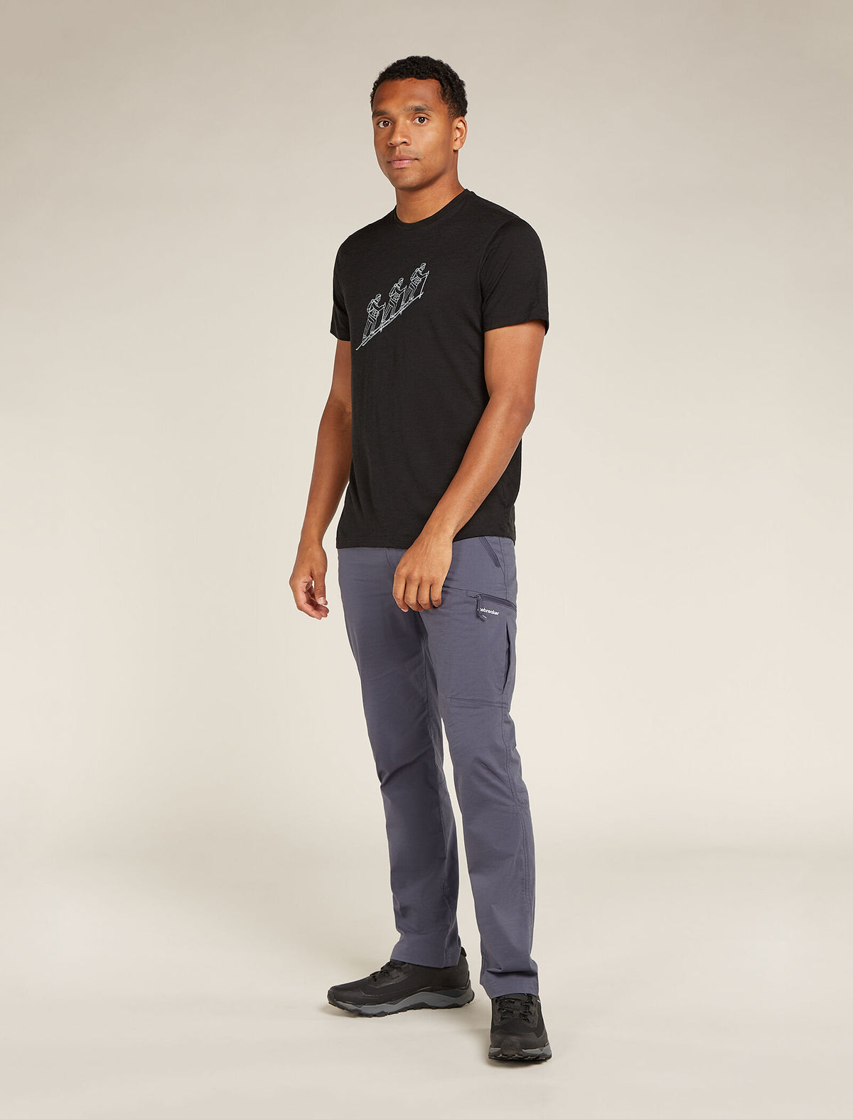 Men's Merino 150 Tech Lite Short Sleeve T-Shirt Natural Ski Tour  - 3