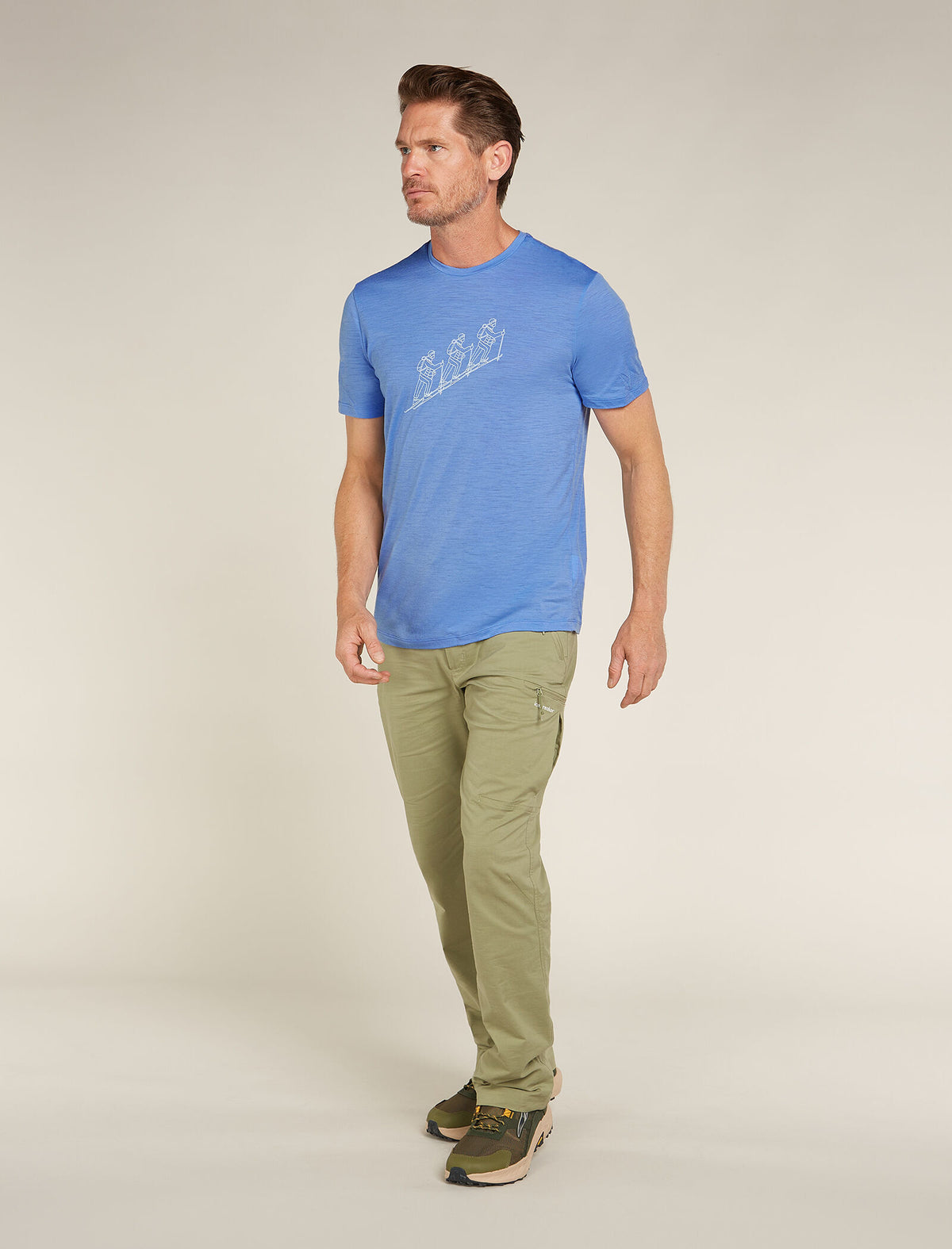 Men's Merino 150 Tech Lite Short Sleeve T-Shirt Natural Ski Tour  - 3