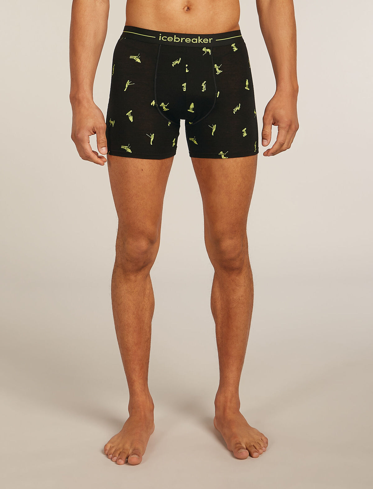 Men's Merino 150 Anatomica Boxers Ski Day Black/Peridot - 1