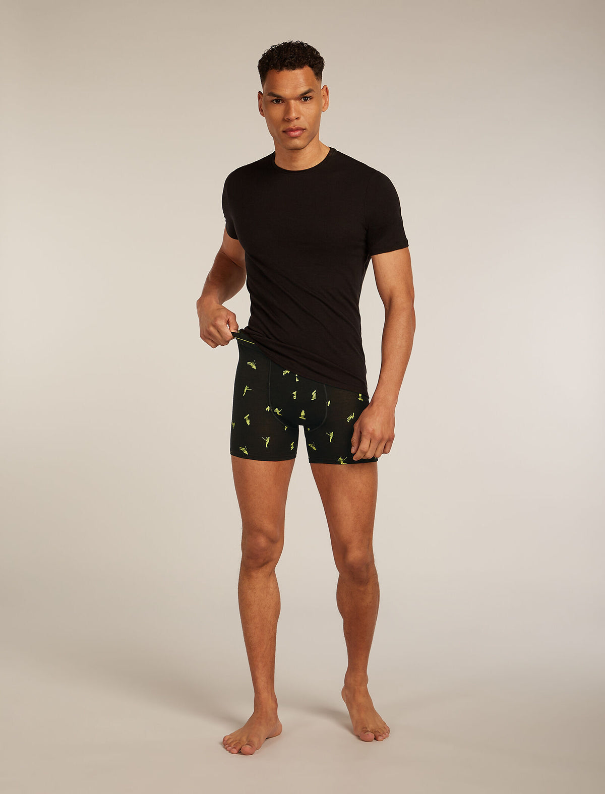 Men's Merino 150 Anatomica Boxers Ski Day Black/Peridot - 6