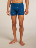 Men's Merino 150 Anatomica Boxers Ski Day Atlantis/Topaz - 1