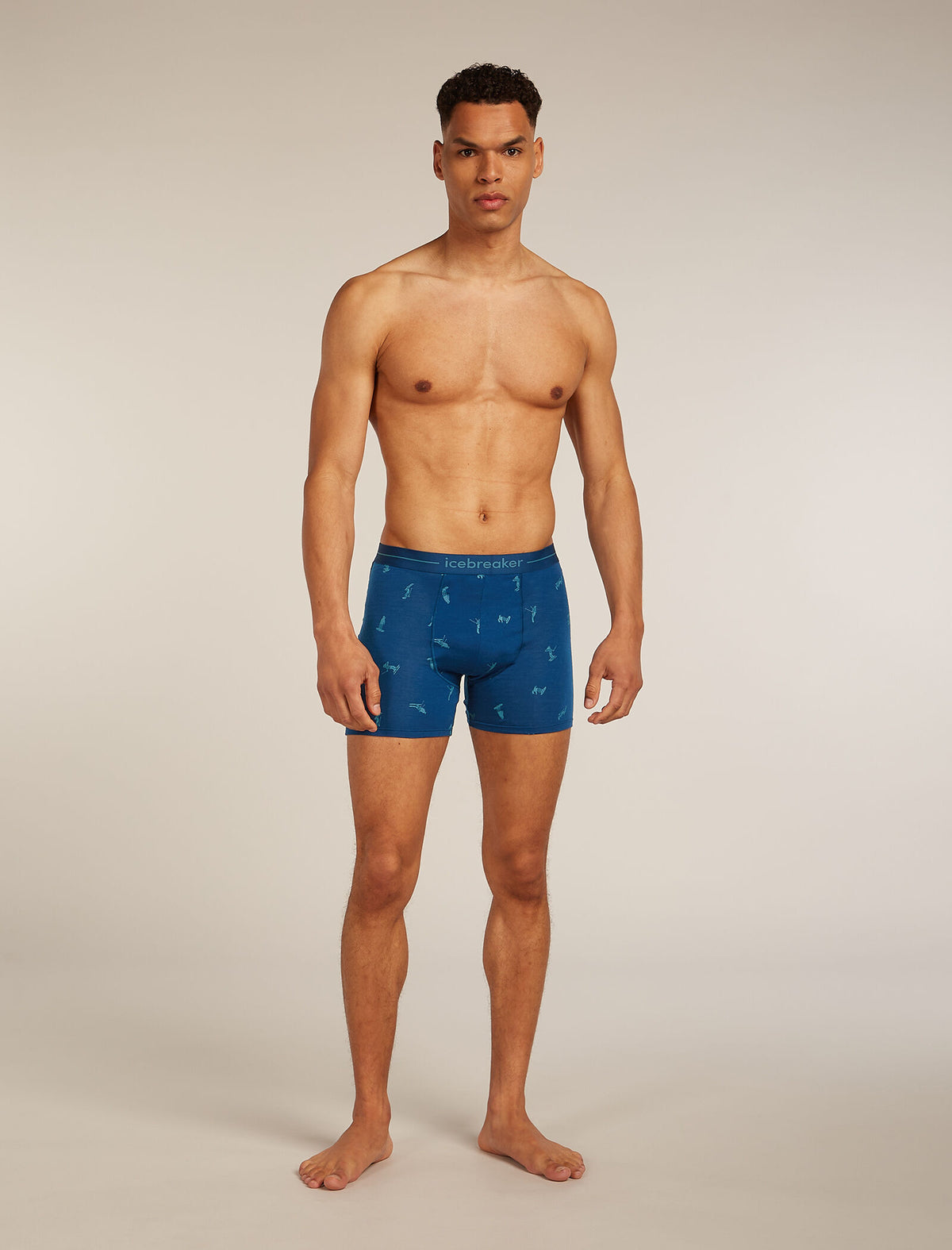 Men's Merino 150 Anatomica Boxers Ski Day Atlantis/Topaz - 3