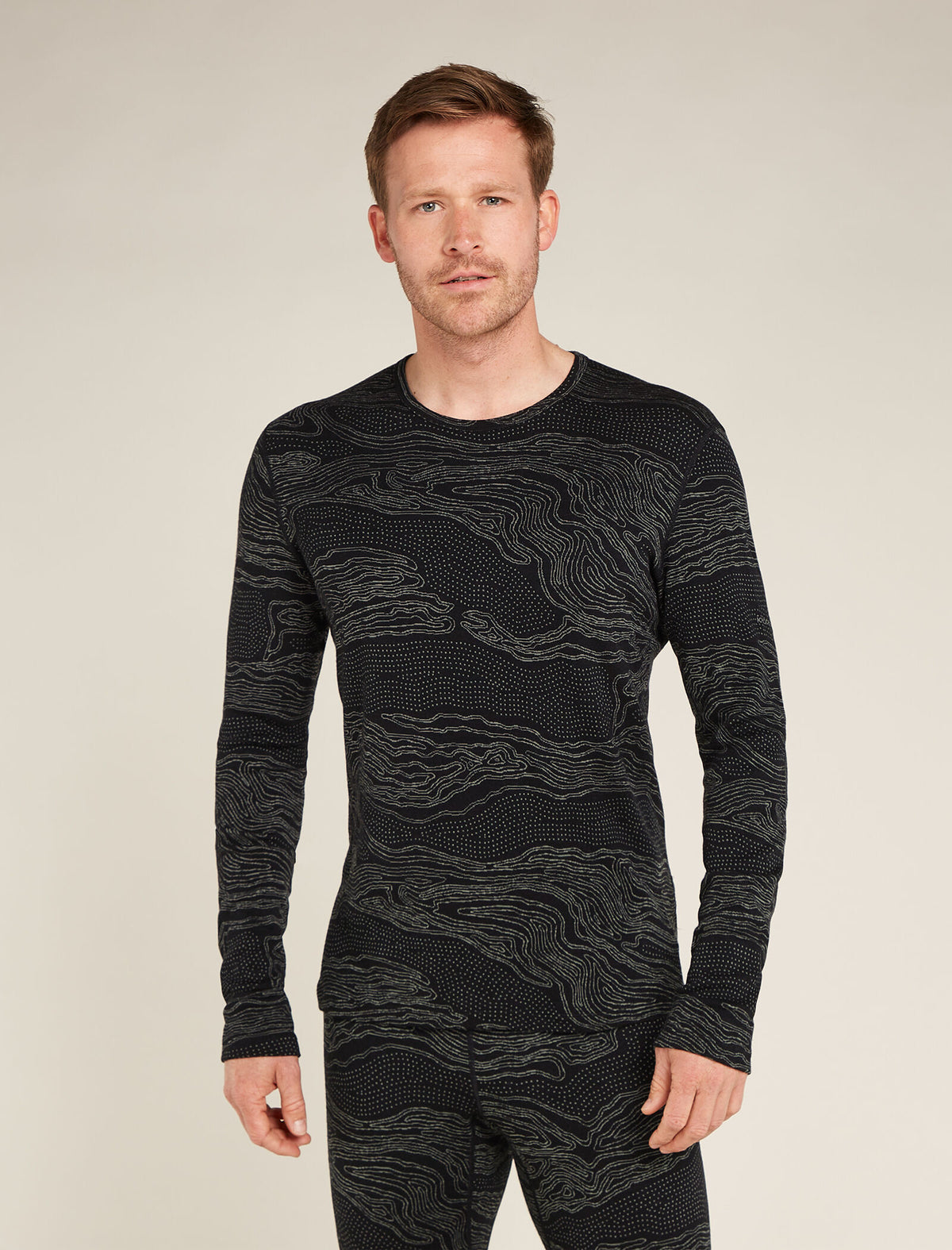 Men's Merino 260 Vertex Long Sleeve Crewe Thermal Top Snow Guide  - 1