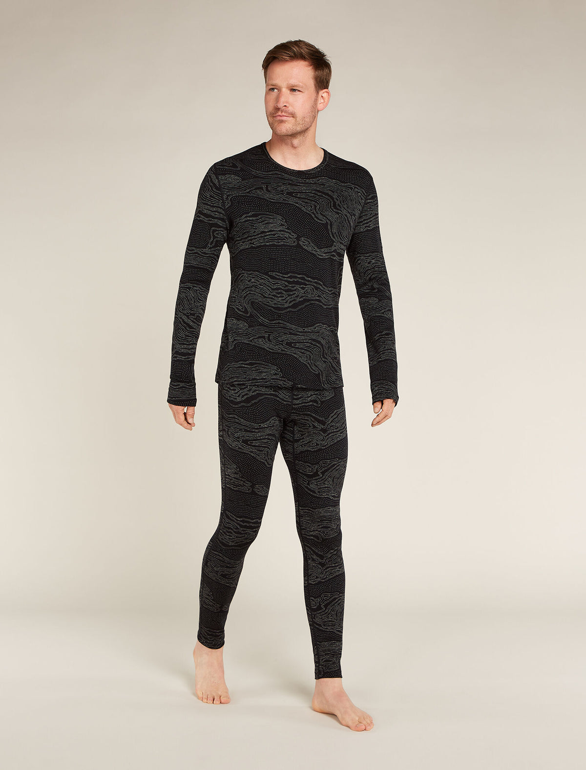 Men's Merino 260 Vertex Long Sleeve Crewe Thermal Top Snow Guide  - 3