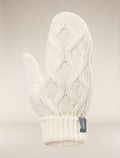 Unisex Merino Cable Knit Mittens Undyed - 7
