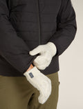 Unisex Merino Cable Knit Mittens Undyed - 5
