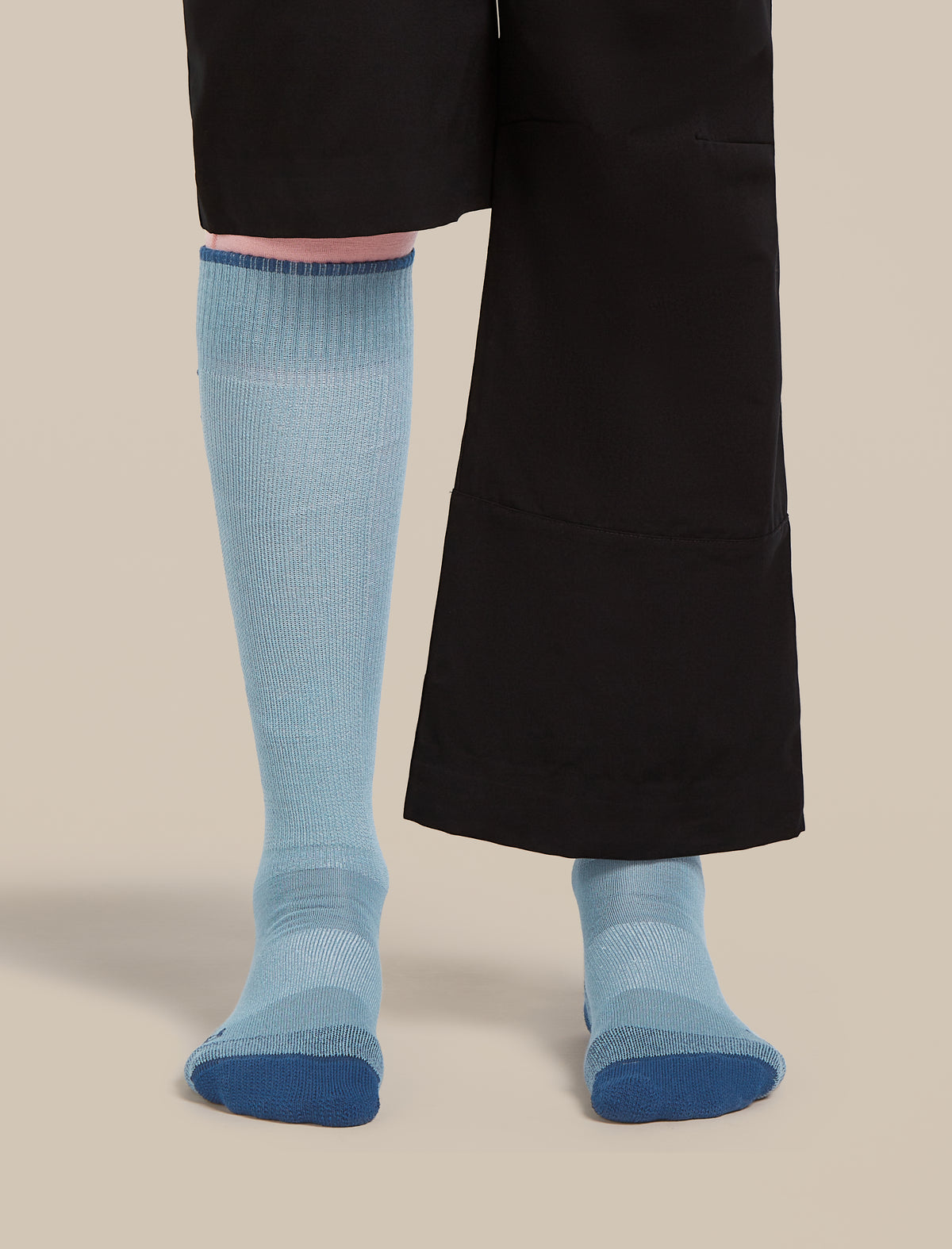 Women's Merino Ski+ Light Over The Calf Socks Hydro/Atlantis - 4
