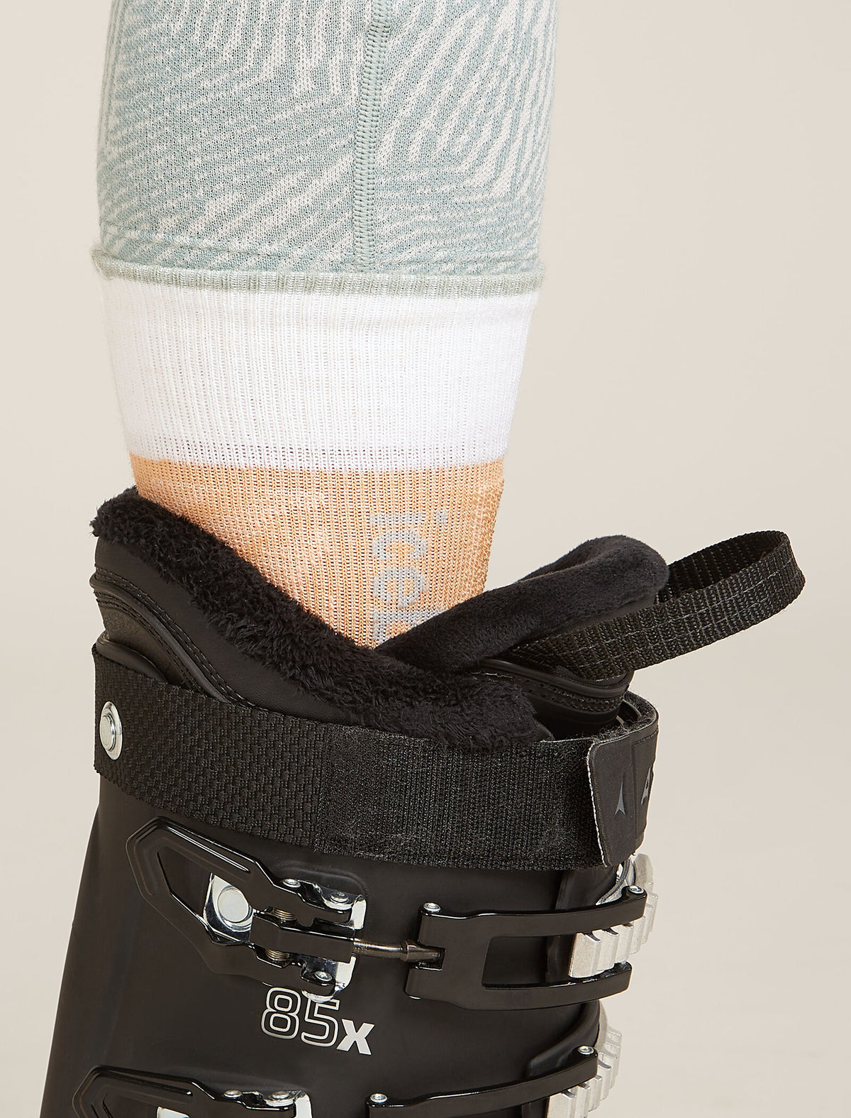 Women's Merino Ski+ Light Over The Calf Socks Mountain Contour  - 1