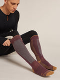 Men's Merino Ski+ Light Over The Calf Socks Java/Trail - 2