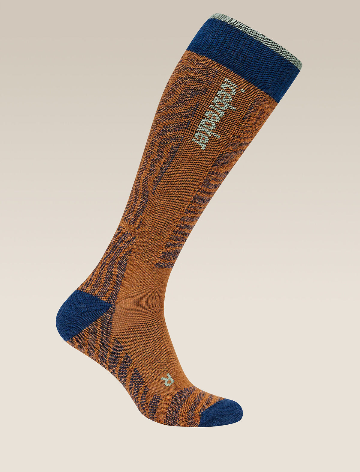 Men's Merino Ski+ Light Over The Calf Socks Mountain Contour Trail/Atlantis/Seaglass - 4