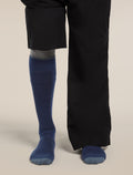 Men's Merino Ski+ Medium Over The Calf Socks Royal Navy/Dawn - 4