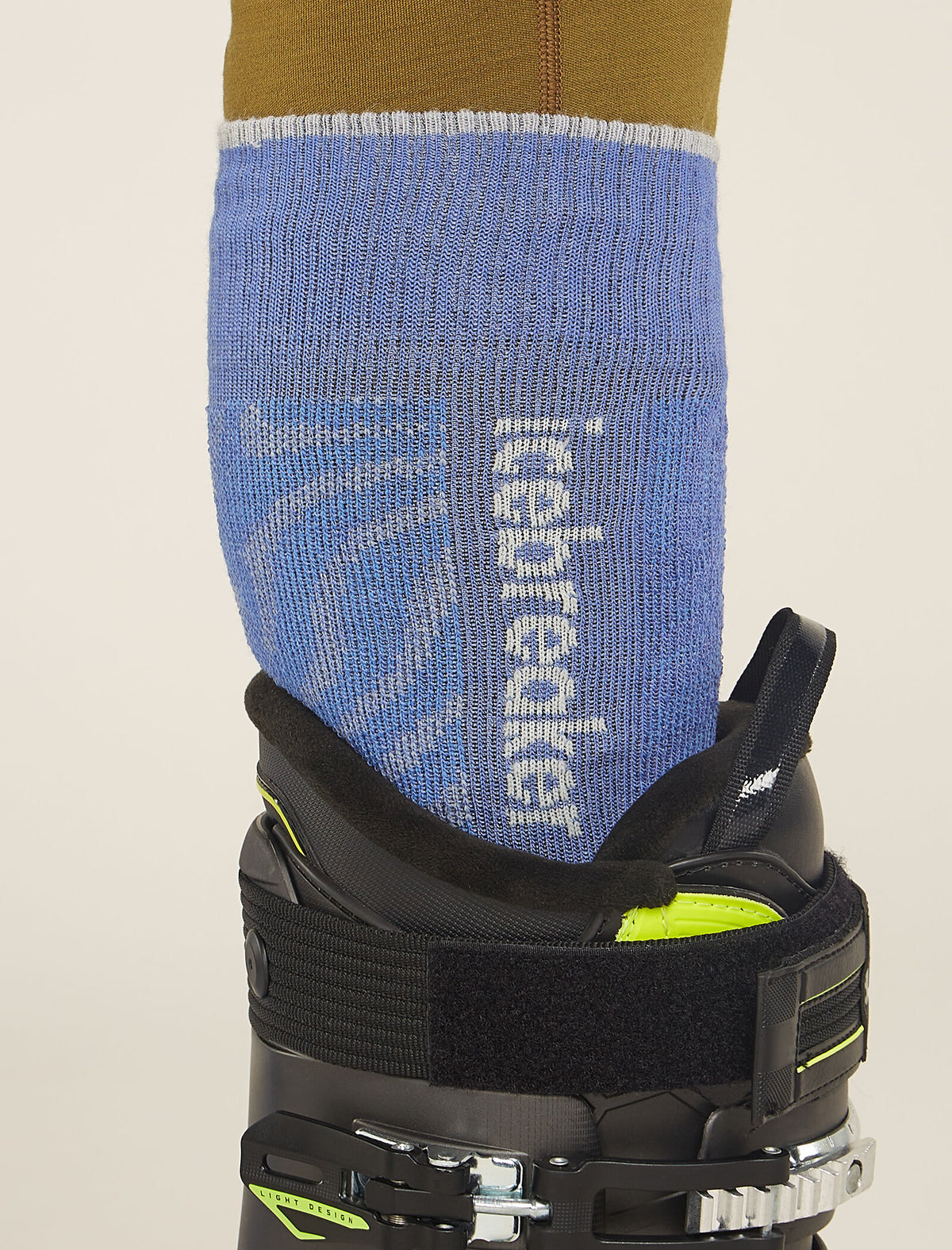 Men's Merino Blend Ski+ Medium Over The Calf Mountain Contour Socks Brillant/Ether - 3