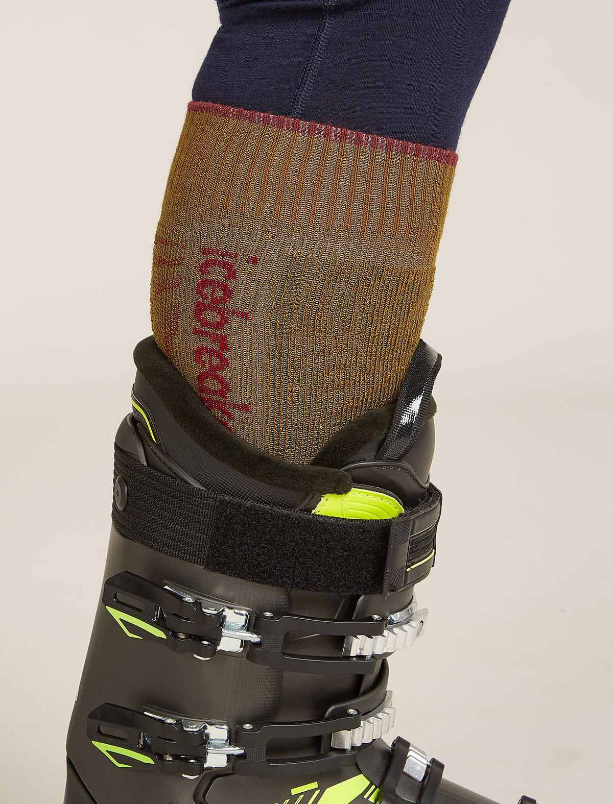 Men's Merino Blend Ski+ Medium Over The Calf Mountain Contour Socks  - 1