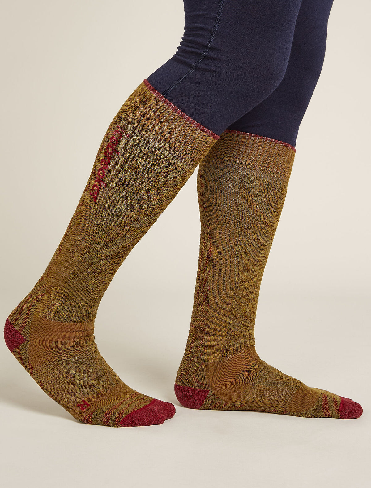 Men's Merino Blend Ski+ Medium Over The Calf Mountain Contour Socks  - 2