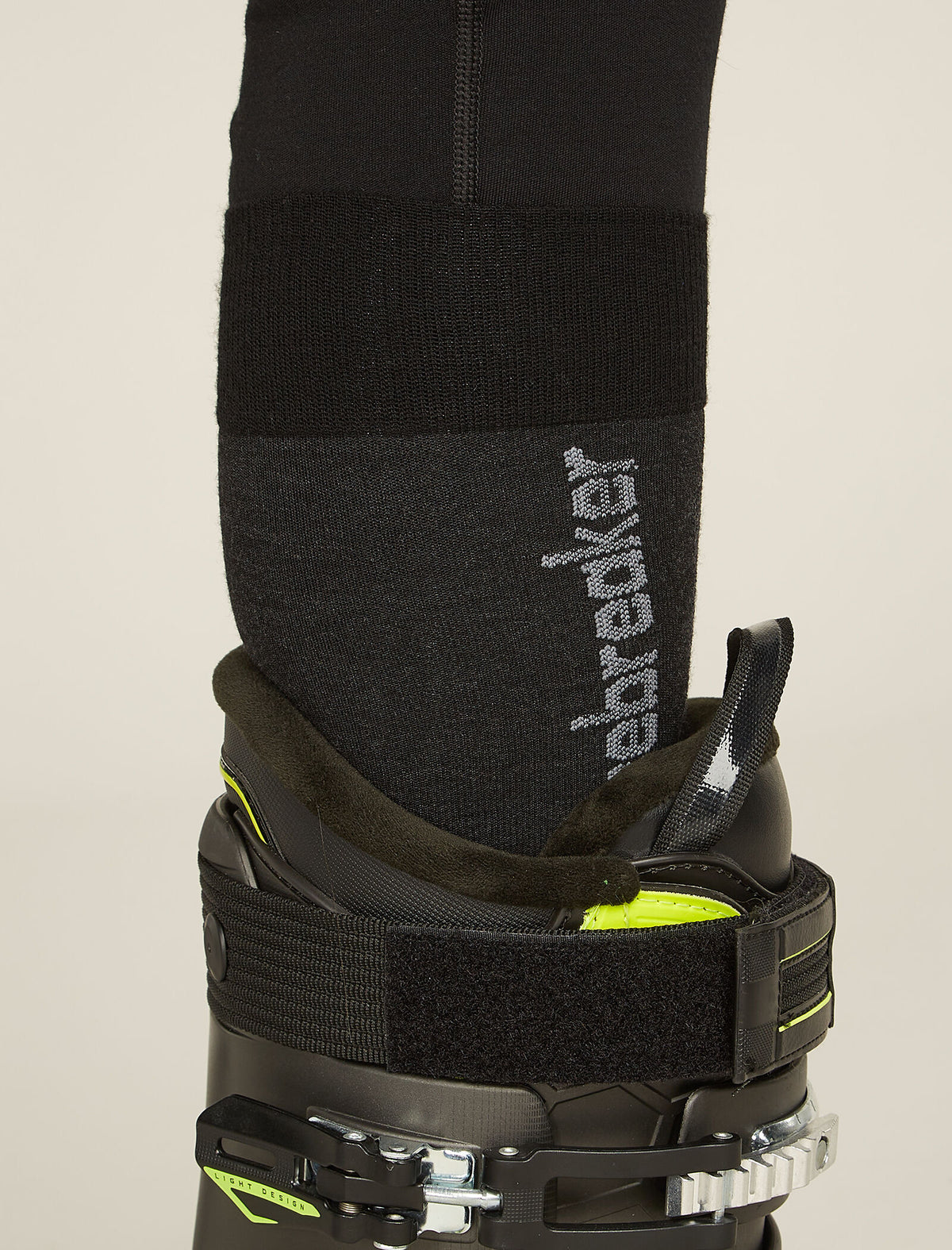 Men's Merino Snow Liner Over The Calf Socks Black/Ether - 1