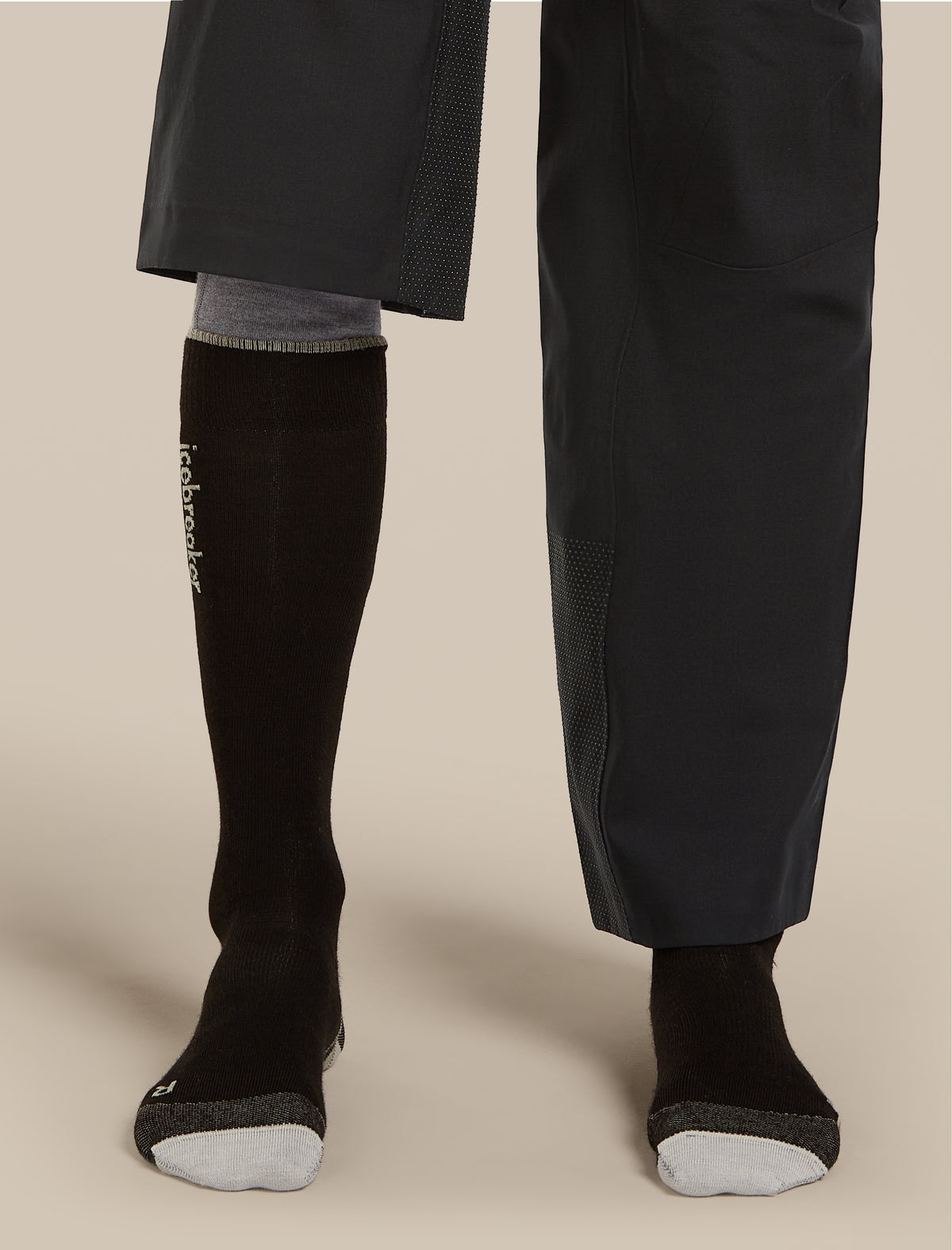 Men's Merino Ski+ Ultralight Over The Calf Socks Black/Ether - 4