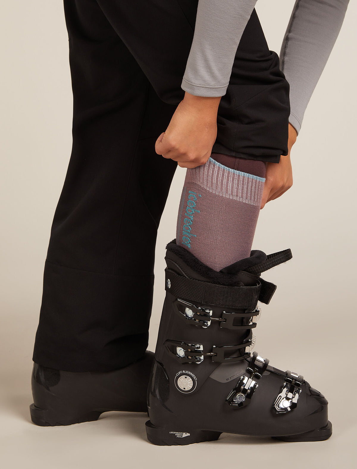 Women's Merino Ski+ Ultralight Over The Calf Socks Summit/Hydro - 1