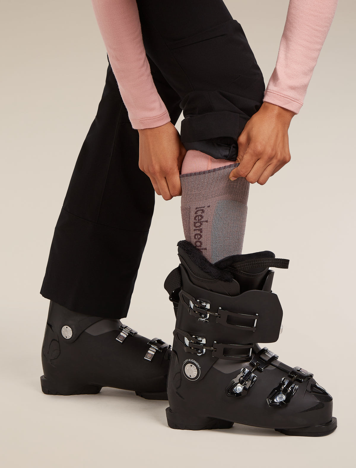 Women's Merino Ski+ Medium Over The Calf Socks Summit/Java - 3