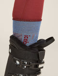 Women's Merino Blend Ski+ Medium Over The Calf Socks Mountain Contour Baja - 1