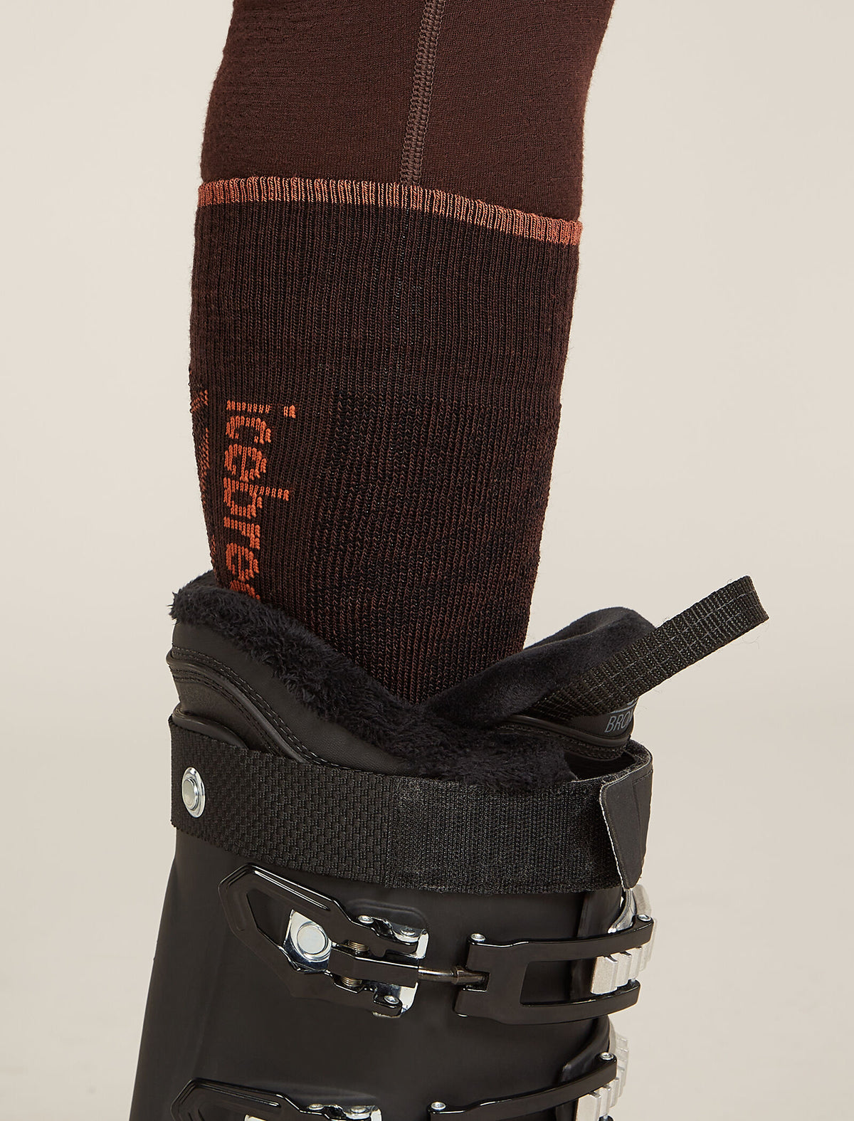 Women's Merino Blend Ski+ Medium Over The Calf Socks Mountain Contour  - 1